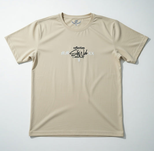 Camiseta Streetwear Beige CELESTIAL MOMENT Algodón Premium