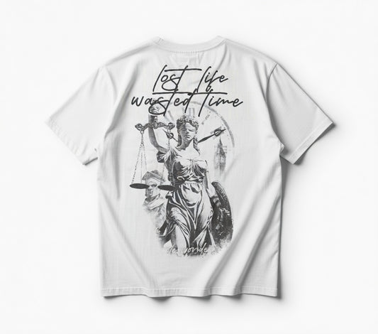 Camiseta Streetwear Blanca BALANCE Algodón Premium