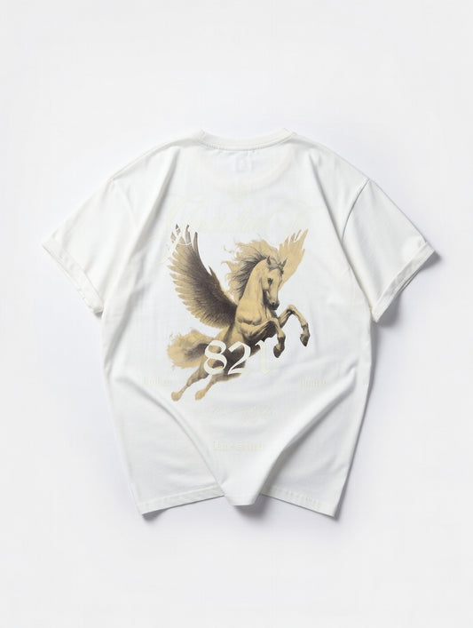 Camiseta Streetwear Blanca GUARDIAN 821 Algodón Premium