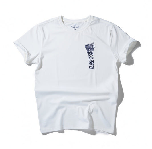 Camiseta Streetwear Blanca KAWS Algodón Premium